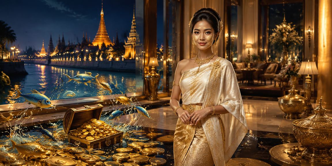 မန္တလေး ရွှေတσσα့စီးတံတားနီး လယ်ကွင်းတစ်ခု၌ ငါးပေးသော လူငယ်များ